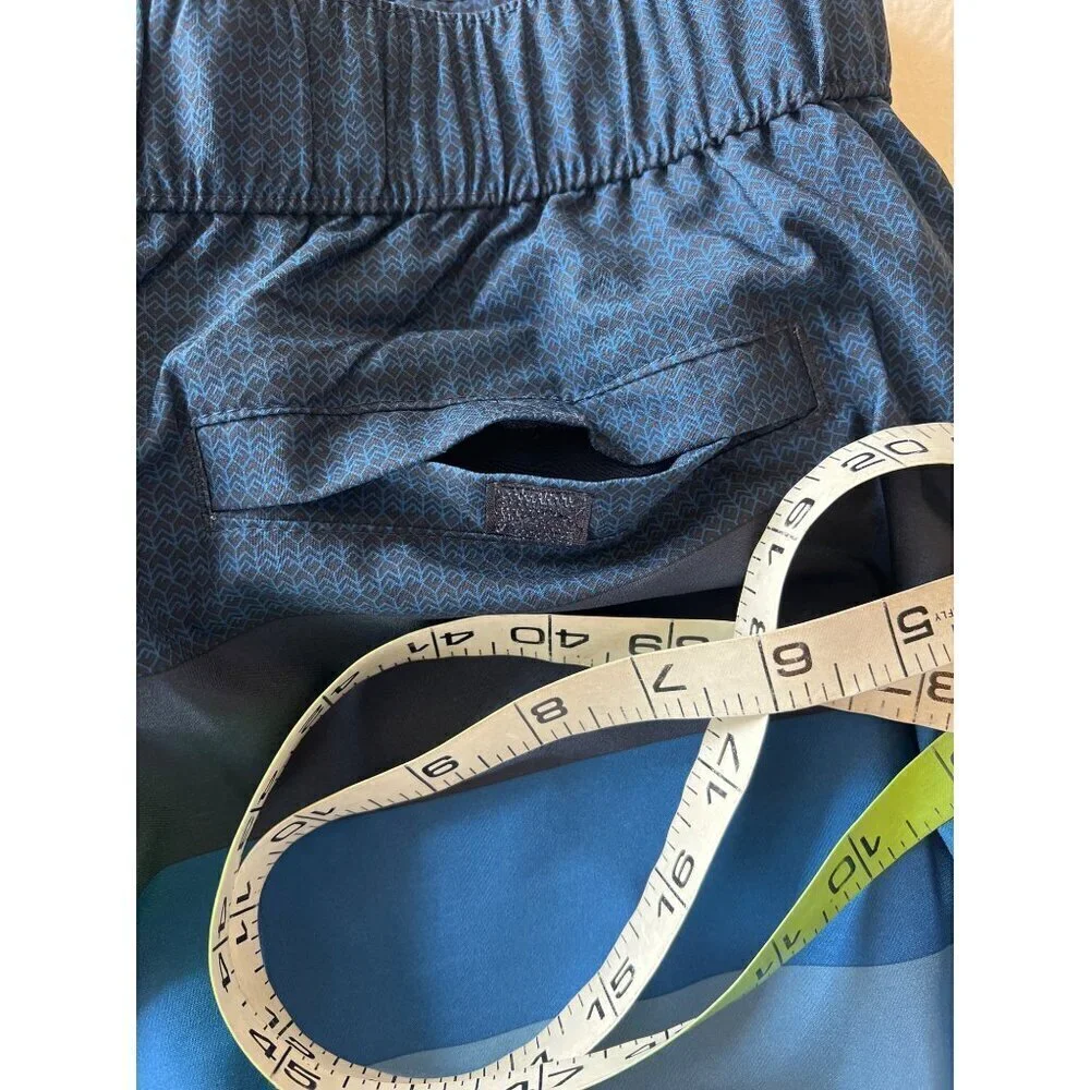 NWT Free Country Mens Size M Blue Swim Shorts Trunks Engineered Color Blocked‎